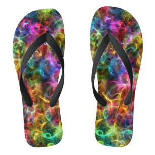Farbige Abstrakte Grunge Random Wirbel Flip Flops