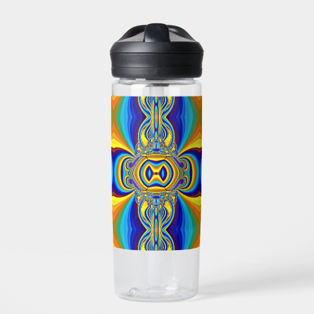 Farbige abstrakte Hintergrund-14334 Trinkflasche (Vorderseite)
