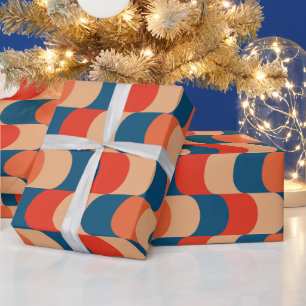 Farbige Abstrakte Illusion als Retro Vintag Geschenkpapier