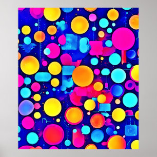 Farbige Abstrakte Kreise Spektrum Poster