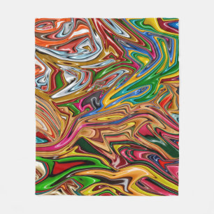 Farbige abstrakte Kunst Fleecedecke