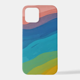 Farbige Abstrakte Kunst Künstlerisch Pink Yellow B iPhone 12 Pro Hülle