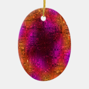 Farbige Abstrakte Kunst, Lila orange rosa Keramikornament