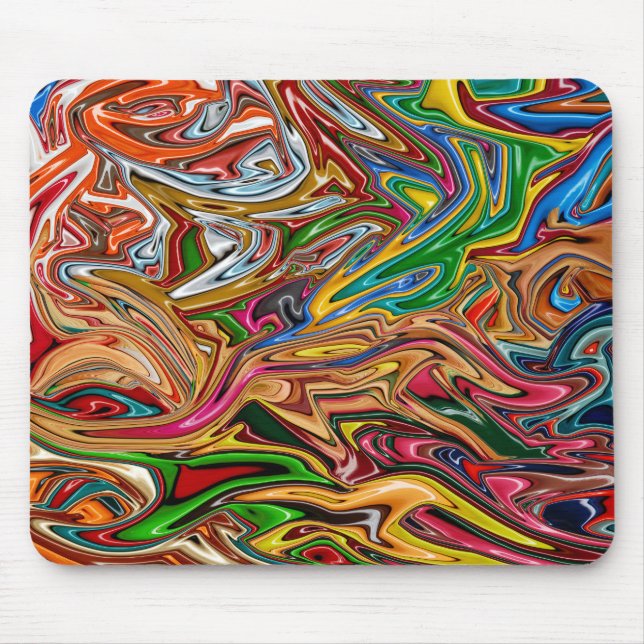 Farbige abstrakte Kunst Mousepad (Vorne)