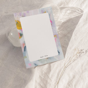 Farbige abstrakte Kunst personalisierte flache Not Einladung