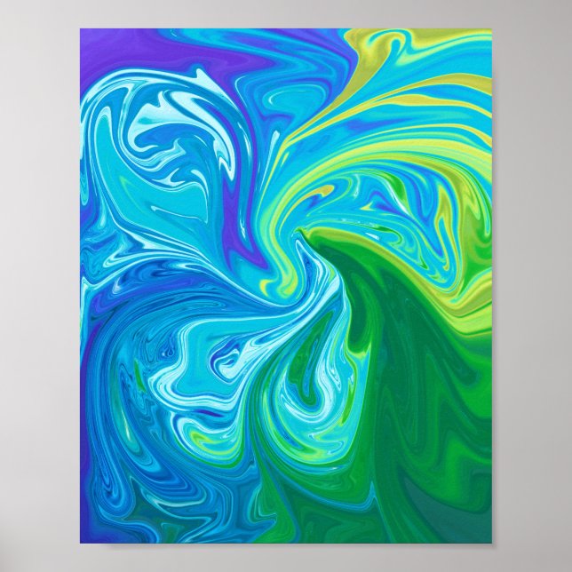 Farbige abstrakte Kunst Poster (Vorne)