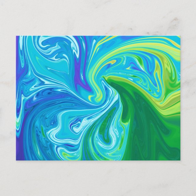 Farbige abstrakte Kunst Postkarte (Vorderseite)
