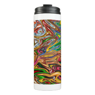 Farbige abstrakte Kunst Thermosbecher