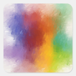 Farbige abstrakte Kunst Trendige moderne leere Vor Quadratischer Aufkleber