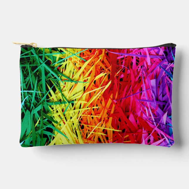 Farbige abstrakte Kunst Zubehörtasche (Vorderseite)