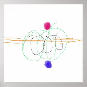 Farbige Abstrakte Linien Poster