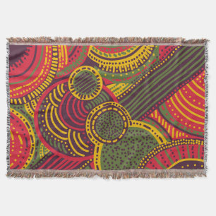 Farbige Abstrakte Linien Rosa Lila Gelb grün Decke