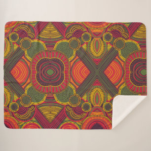 Farbige Abstrakte Linien Rosa Lila Gelb grün Sherpadecke