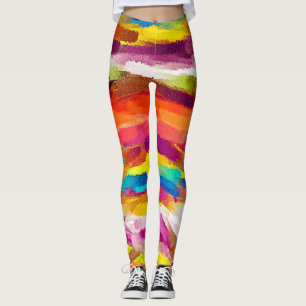 Farbige Abstrakte Malerei #4 Leggings