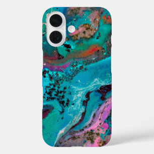 Farbige abstrakte Malerei iPhone 16 Hülle