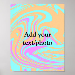 Farbige abstrakte minimale Bearbeitung Ihre Text Poster