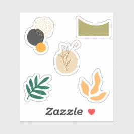 Farbige abstrakte Naturfarben Scrapbooking Aufkleber