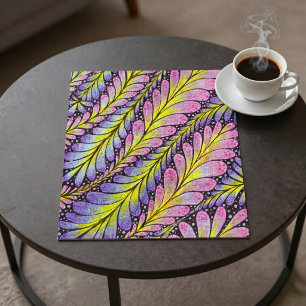 Farbige abstrakte Neon-Pink-Purple-Botanik Puzzle