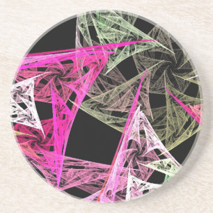 Farbige Abstrakte Origami Untersetzer