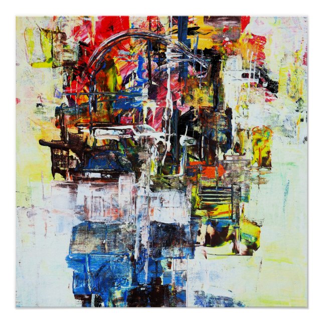 Farbige Abstrakte Originalkunst Poster (Vorderseite)