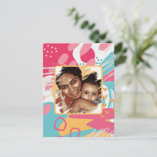 Farbige Abstrakte Personalisierte Foto Postkarte