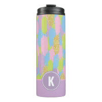 Farbige Abstrakte Pinselstriche Muster Monogramm