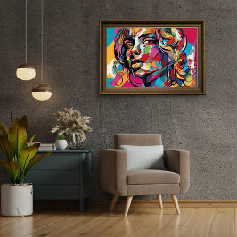 Farbige Abstrakte Pop Poster