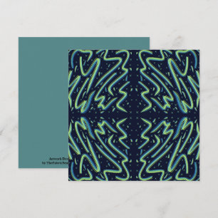 Farbige abstrakte psychedelische Stringy Pointed K Karte