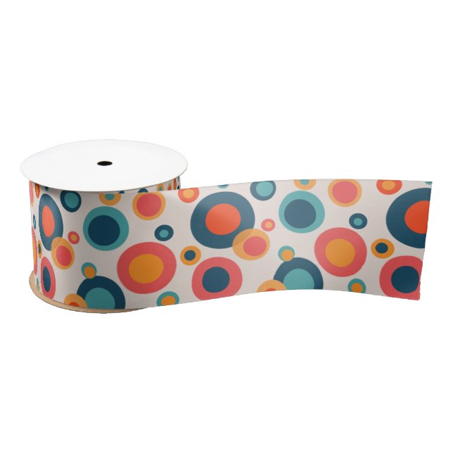 Farbige Abstrakte Punkte Satinband (Spule)