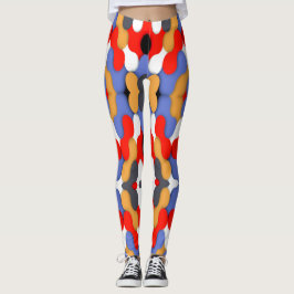 Farbige abstrakte Puzzle-Muster Leggings