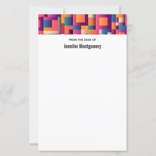 Farbige Abstrakte Quadrate und Formen (Vorderseite)