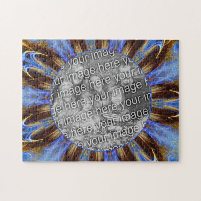 Farbige Abstrakte Rahmen schaffen Ihr eigenes Foto Puzzle (Horizontal)