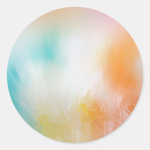 Farbige abstrakte rot gelbe orange blaue Vorlage Runder Aufkleber