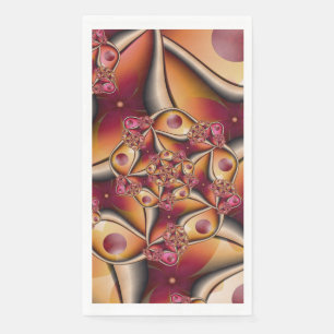 Farbige abstrakte rote orange Fantasy-Fraktal-Kuns Serviette