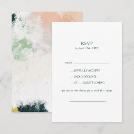 Farbige Abstrakte Song-Request-RSVP-Karte RSVP Karte