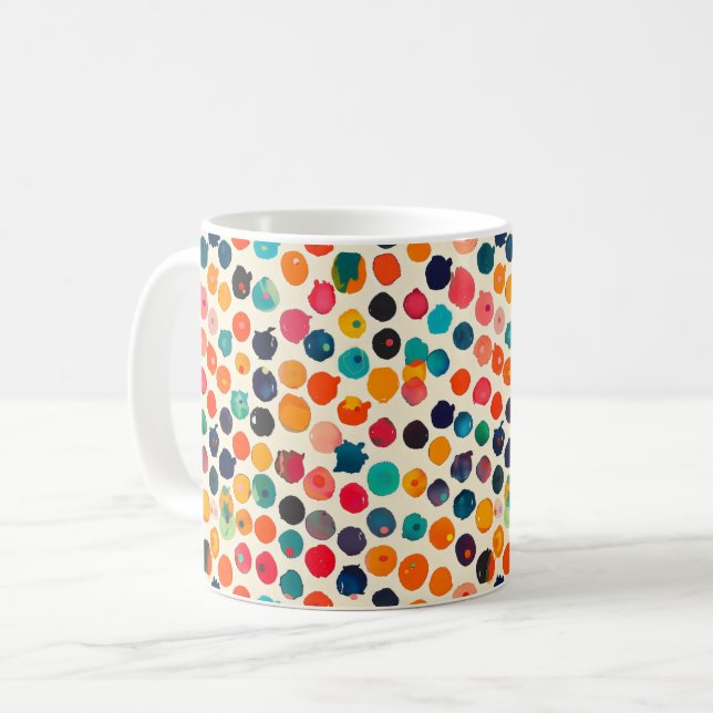 Farbige Abstrakte Spritzer Kaffeetasse (Vorderseite Links)