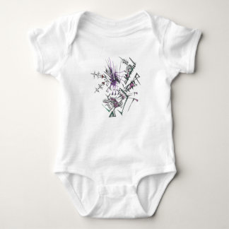 Farbige abstrakte Stammes-Tattoo-Kunst Baby Strampler