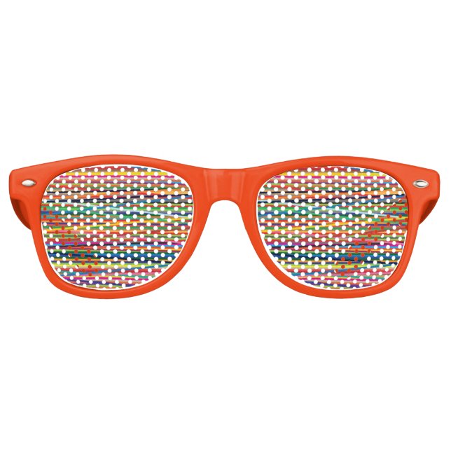 Farbige abstrakte Streifen Partybrille (Vorderseite)