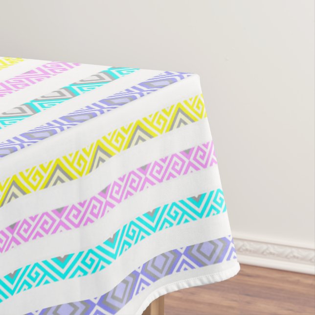 Farbige abstrakte Streifen Tischdecke (Beispiel)