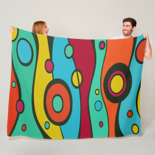 Farbige abstrakte surrealistische Kunstillustratio Fleecedecke