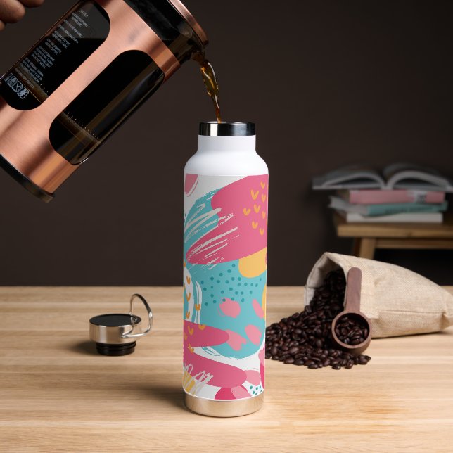 Farbige Abstrakte Trinkflasche (Kaffee)