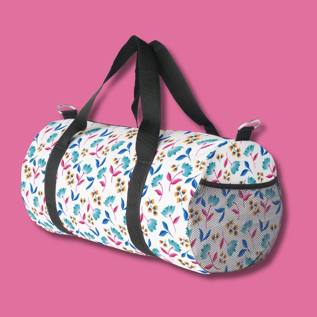 Farbige abstrakte Tulpen-Blumenmuster Duffle Bag (Colourful abstract tulip floral duffel bag)