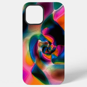 Farbige abstrakte verdrehte Linien in Lichtsculptu iPhone 12 Pro Max Hülle