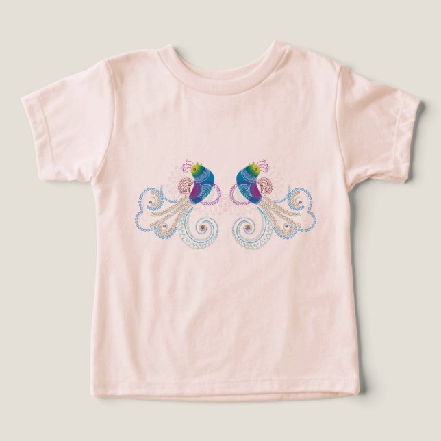 Farbige Abstrakte Verzierte Vögel 2 (Design Vorderseite)