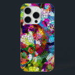 Farbige Abstrakte Vintage Blume Case-Mate iPhone Hülle<br><div class="desc">Farbenfrohe romantische Vintage Blume und Wirbel Collage Muster. Design ist auf anderen Produkten erhältlich.</div>