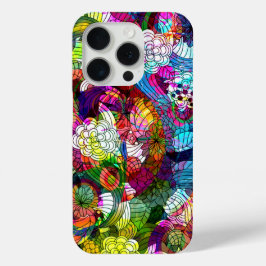 Farbige Abstrakte Vintage Blume Case-Mate iPhone Hülle