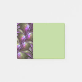 Farbige abstrakte violette khakifarbenen Fraktalku Post-it Klebezettel