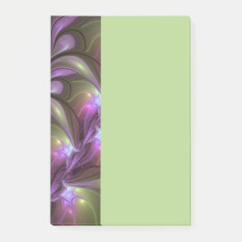 Farbige abstrakte violette lila Khaki-Fraktalkunst Post-it Klebezettel