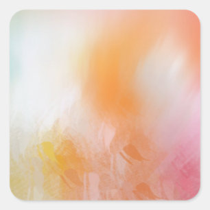 Farbige abstrakte Vorlage Pink Rot Gelb Blau Quadratischer Aufkleber