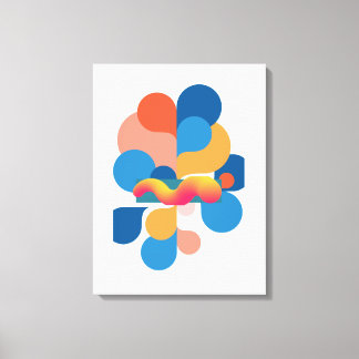 Farbige abstrakte Wandkunst, moderne geometrische  Leinwanddruck